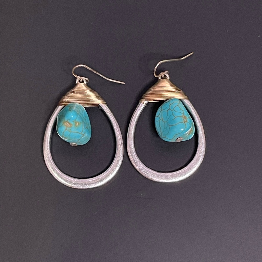 🔥 SALE Silver and Turquoise Earrings